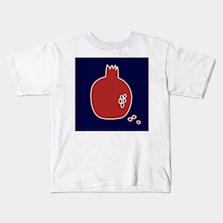 Pomegranate on blue Kids T-Shirt